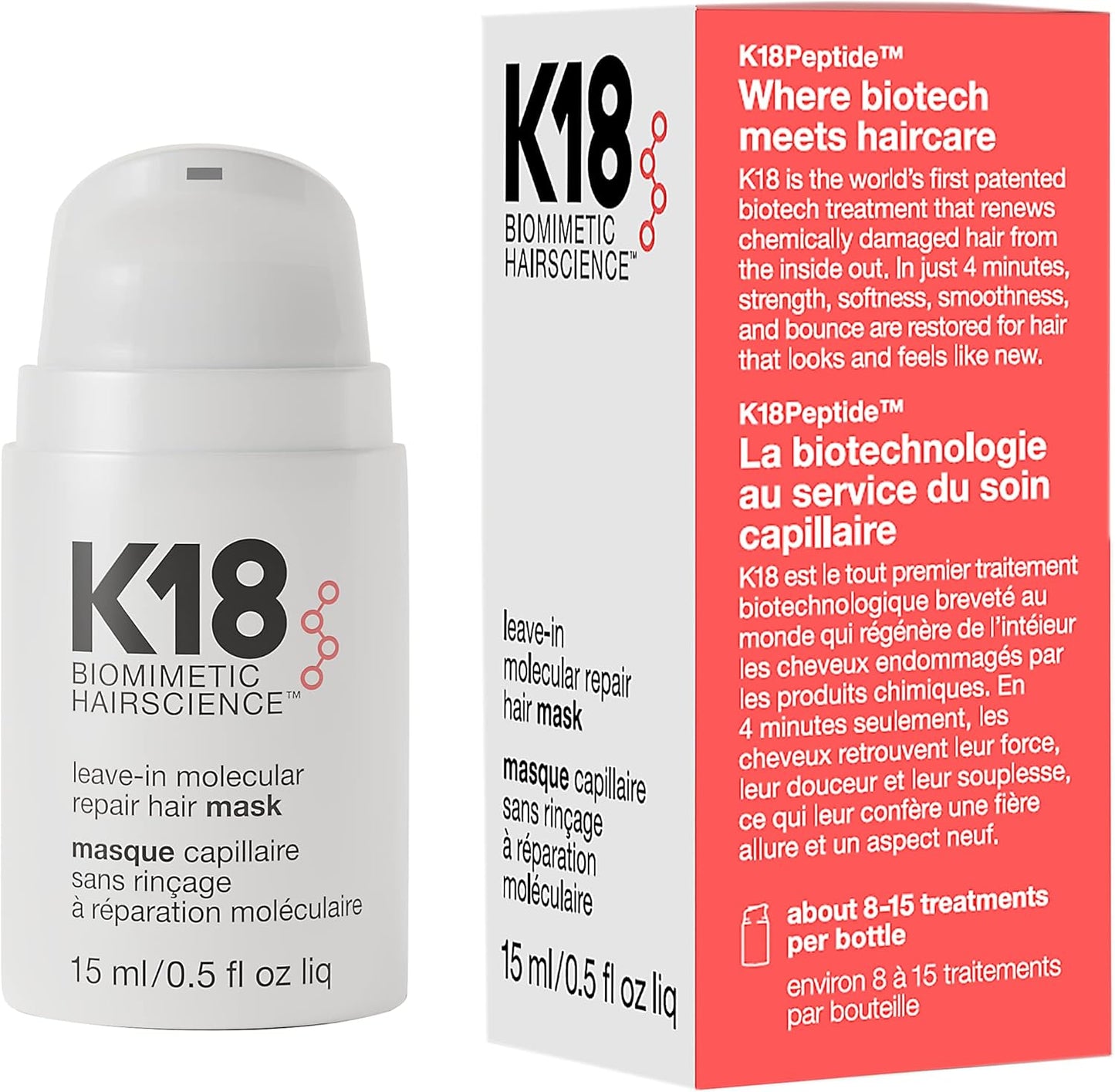 Kiehl's 18 Leave-In Molecular Repair Hair Mask⭐⭐⭐⭐⭐