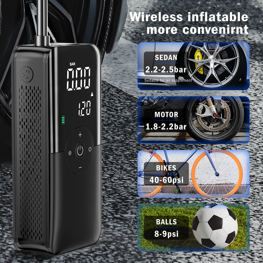Portable Electric Air Pump + Charger + Super Torch (Multipurpose)