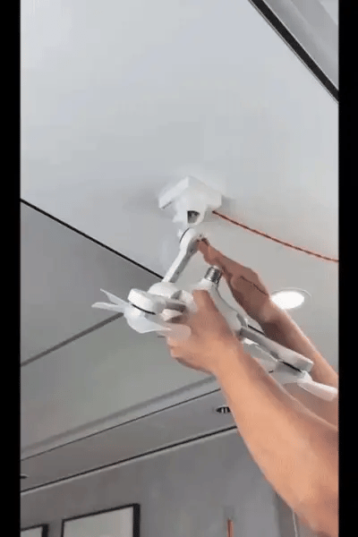 4 Head Drone Fan Lights, E27 Screw in Ceiling Fans, Folding Ceiling Fans with Lights, Light Bulb Fans with Remote, 3 Colors, 3 Speeds, for Bedroom, Living Room, Kitchen, Garage, Gazebo, Small