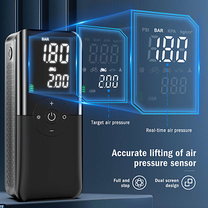 Portable Electric Air Pump + Charger + Super Torch (Multipurpose)